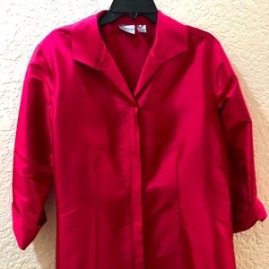 Chico’s Pink Blouse/Jacket Size 2 (Runs big)